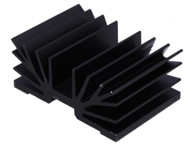 Radiator extrudat SOT32 negru 37.5mm x 54mm 5.5K/W foto