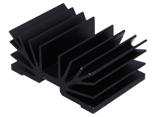 Radiator extrudat SOT32 negru 37.5mm x 54mm 5.5K/W