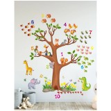 Cumpara ieftin Sticker Perete Autocolant Copac si Cifre 110x110 - 732775