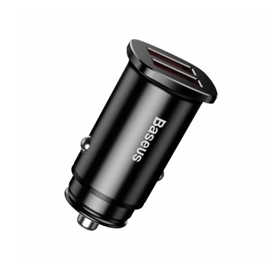 Incarcator auto Baseus Square 30W 2xUSB-A Quick Charge 3.0 Negru foto