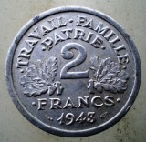 1.104 FRANTA VICHY WWII 2 FRANCS FRANCI 1943