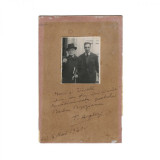 Tudor Arghezi și B. Brezianu, fotografie de epocă, cu dedicație olografă pentru B. Brezianu