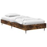 vidaXL Cadru de pat Stejar fumuriu 80 x 200 cm Lemn prelucrat 8009048