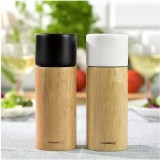 Set de 2 rasnite pentru sare, piper si alte condimente, din lemn masiv, reincarcabile, 5,5 x 15,3 cm, mecanism de reglabil, Klausberg