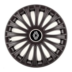 Set 4 capace roti pentru Renault Nou, model Dino Black, R15