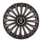 Set 4 capace roti pentru Renault Nou, model Dino Black, R15