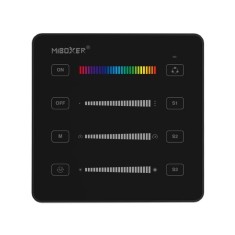 Telecomanda control dispozitive multiple MiBoxer B6-B, RF 2.4GHz, 2xAAA, 86x86x15mm, control de la distanta 30m, scene, negru
