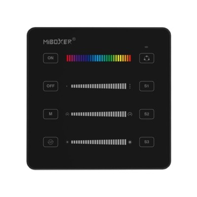 Telecomanda control dispozitive multiple MiBoxer B6-B, RF 2.4GHz, 2xAAA, 86x86x15mm, control de la distanta 30m, scene, negru foto
