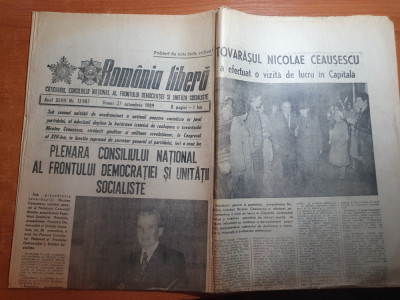 romania libera 27 octombrie 1989-vizita lui ceausescu prin capitala foto
