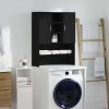 VidaXL Dulap mașină de spălat stejar negru 70,5x25,5x90 cm 862063