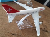 Macheta metalica de avion SwissAir| Decoratie| Perfect pt cadou