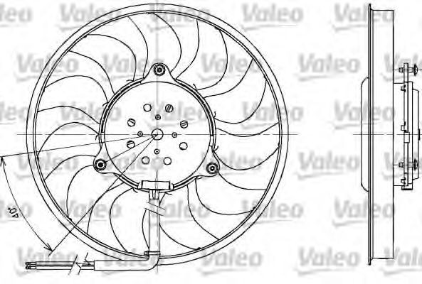 Ventilator, radiator AUDI A6 Avant (4B5, C5) (1997 - 2005) VALEO 698611