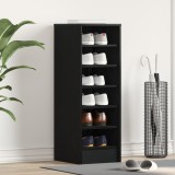 vidaXL Dulap pentru pantofi Stejar negru 32 x 35 x 90 cm Lemn compozit