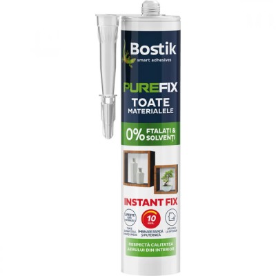 Adeziv pentru suprafete multiple Bostik Purefix Instant Fix interior alb 300 ml foto