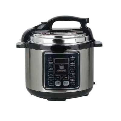 Multicooker, capacitate 6L, 14 programe, oprire automata, control temperatura, gatire sub presiune, mentinere la cald, negru/argintiu foto
