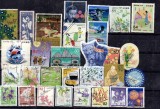 Lot Modern Timbre Japonia Pisică Flori Artă Lafcadio Hearn Ștampilat - A688