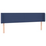 Cumpara ieftin Tablie de pat cu aripioare albastru 163x16x78/88 cm textil