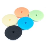 Set bureti pentru polish auto 5 piese AMiO, paduri de polisare 150 mm, prindere velcro 125 mm, inaltime spuma 25 mm, pentru toate etapele de