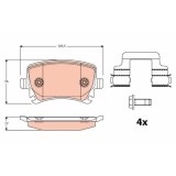 Placute frana Seat Leon Box / Liftback (5f1), Leon St Box / Estate (5f8); Skoda Superb 2 (3t4), Superb 2 Estate (3t5); Vw Eos (1f7, Golf 5 (1k1), Gol, Trw
