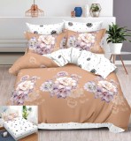 Cumpara ieftin Lenjerie Pat Bumbac 6 Piese cu Elastic 180x200 cm Imprimeu Gri/Alb/Negru/Rosu/Albastru/Verde