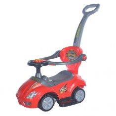 Masinuta premergator 3 in 1, cu maner parental, Mega Car, rosu foto