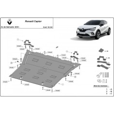 Scut motor metalic Renault Captur 2020-prezent
