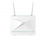 Router Wireless Gigabit D-LINK G416 Eagle Pro AI AX1500, Wi-Fi 6, Dual-Band 1201 + 300 Mbps, 4G LTE, alb SafetyGuard Surveillance