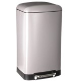 Cos gunoi cu pedala 30L 5Five Ariane, forma rotunda, otel inoxidabil si PP, 34x30,5x61 cm, taupe Household NewTrend