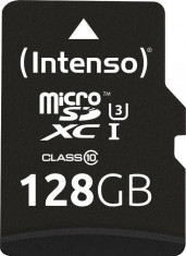 Card de memorie Intenso 128GB MicroSDXC Clasa 10 UHS-I + Adaptor SD foto