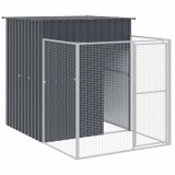 Cusca caine cu tarc antracit 165x251x181 cm otel galvanizat