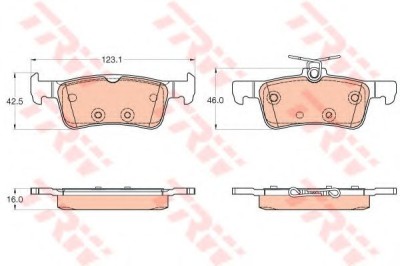 Set placute frana,frana disc PEUGEOT 308 II SW (2014 - 2016) TRW GDB2055 foto
