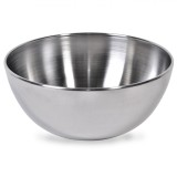Bol Metalic, Rotund, Argintiu, Capacitate 1.8L, Oem