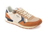 Cumpara ieftin Pantofi sport PEPE JEANS bej, BRIT CAMP, din material textil