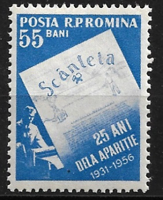 B0415 - Romania 1956 - Presa 1v.neuzat,perfecta stare foto