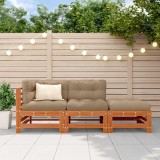 vidaXL Unități de canapea sectională 3 Bucată Maro Ceară 865571