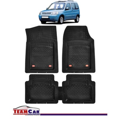 Covorase Auto TeamCar&amp;reg; Tip Tavita Compatibile Citroen Berlingo I (1996-2008) Negru Material Rezistent foto
