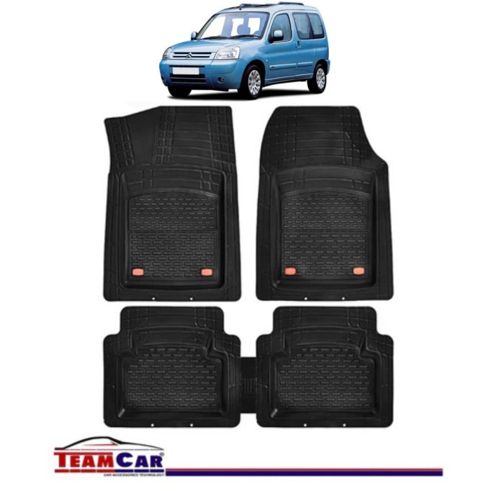 Covorase Auto TeamCar&reg; Tip Tavita Compatibile Citroen Berlingo I (1996-2008) Negru Material Rezistent