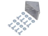 Colțar Aluminiu FATH 74x76x76mm, 8 Orificii &ndash; Cod 093W806N10S01