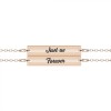 Chris - Set bratari personalizate tablita cu nume pentru cuplu din argint 925 placat cu aur roz