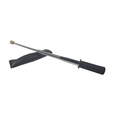 Baston telescopic flexibil maner cauciuc, 47 cm, argintiu foto