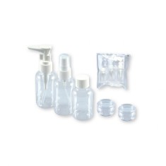 Set de 5 Recipiente pentru calatorie si etui cu fermoar, Top Choice,