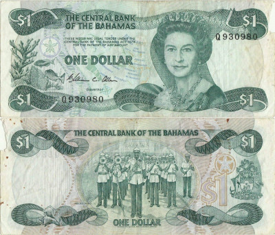 1984, 1 dollar ( P-43a ) - Bahamas foto