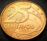 Cumpara ieftin Moneda 25 CENTAVOS - BRAZILIA, anul 2005 * cod 4586, America Centrala si de Sud