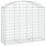 Cumpara ieftin Cos gabion arcuit, 150x50x120/140 cm, fier galvanizat