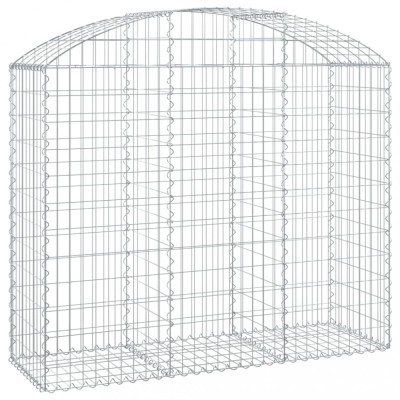 Cos gabion arcuit, 150x50x120/140 cm, fier galvanizat foto