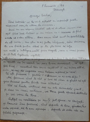 Scrisoare S. Luchian catre Cecilia Vasilescu, transcrisa olograf de Laura Cocea foto