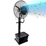 Cumpara ieftin Ventilator 71cm cu pulverizare apă din rezervor de 43 L, pentru terase, cu
