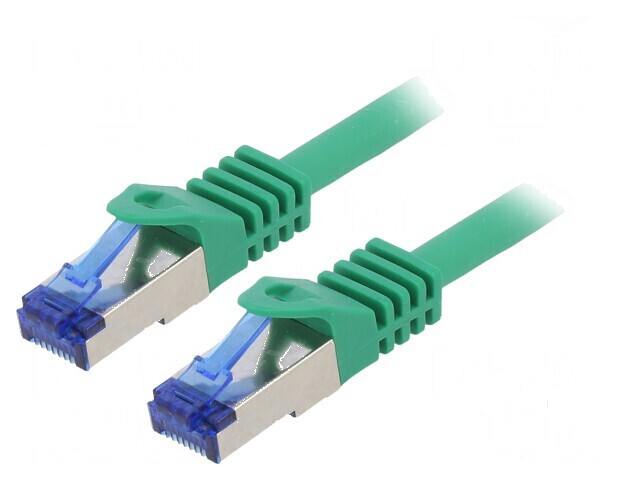 Cablul Patch S/FTP 6a 3m LSZH Verde 26AWG