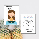 Cumpara ieftin Set 2 postere - Peaceful Mind,Grateful Heart