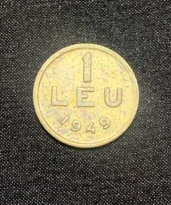 Moneda 1 leu 1949 foto